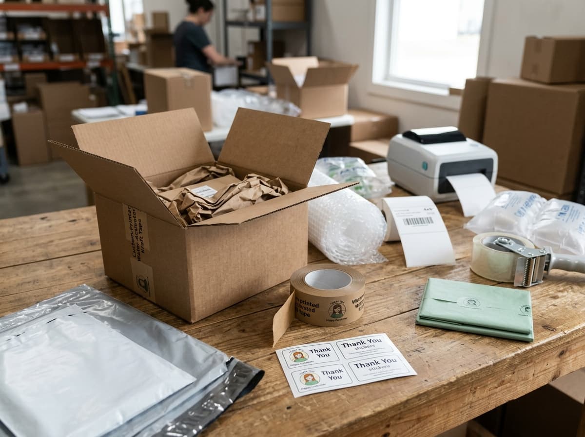 A courier holding packages, illustrating best packaging materials for e-commerce sellers.
