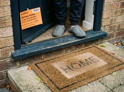 A courier holding packages, illustrating tracking says delivered but there is no package.