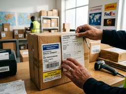 A courier holding packages, illustrating how to avoid customs delays when shipping abroad.