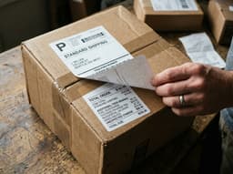 A courier holding packages, illustrating hidden shipping fees to watch for.